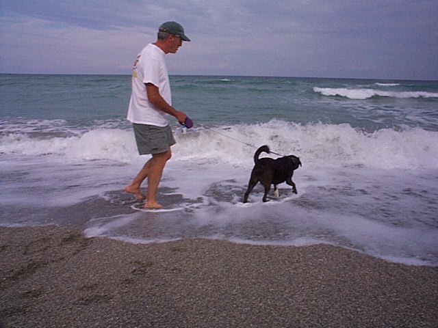 Maggie discovers that salt water does not taste so good.